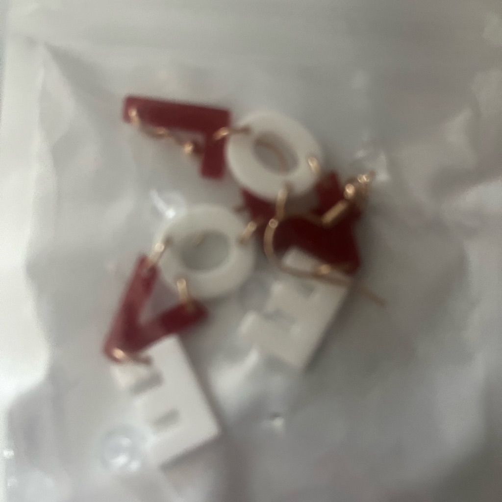 Stylish Red And White Earrings